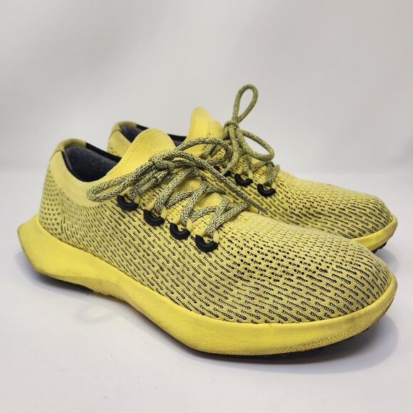 Allbirds Tree Dasher 2 Yellow Black Sneakers Mens Size 12 Running Walking Shoes - Picture 1 of 9